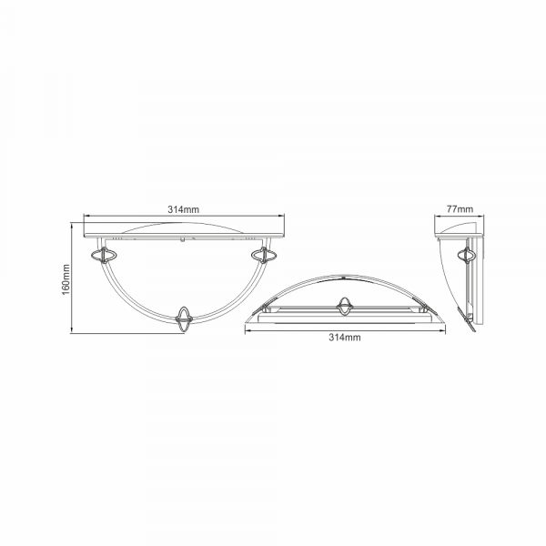 11W LED ECO Wall Light White - Image 2