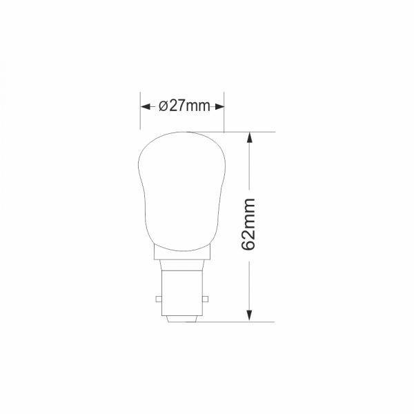 Pygmy Lamp LED 2W SBC 2200k, Milky cover - Image 2