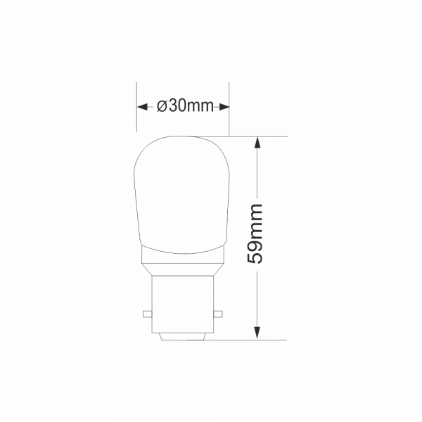 Pygmy Lamp LED 2W BC 2200k, Milky cover - Image 2
