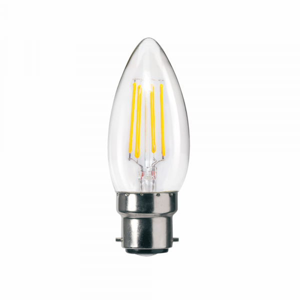 4W Filament LED Candle Lamp B22 WW