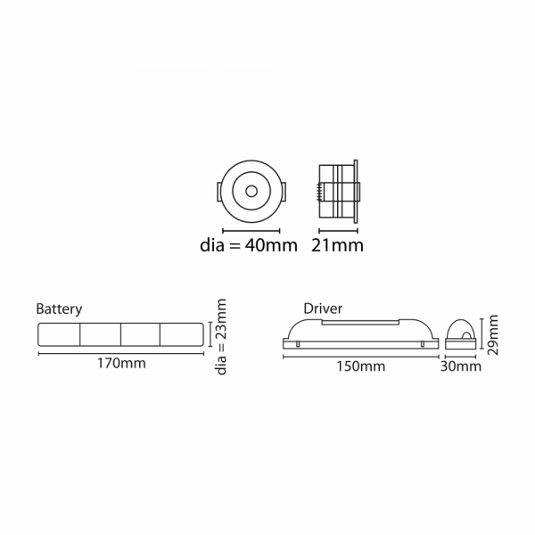 3W Led Non Maintained Emergency Downlight - Image 4
