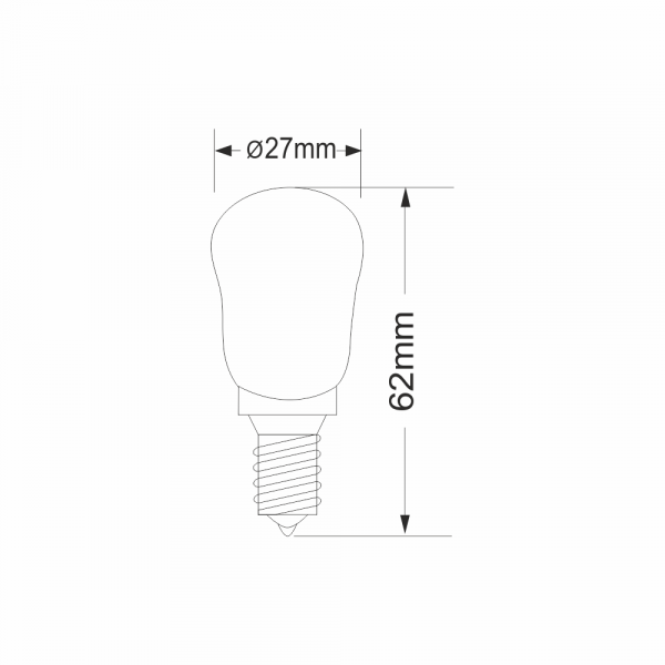 Pygmy Lamp LED 2W SES 2200k, Milky cover - Image 2