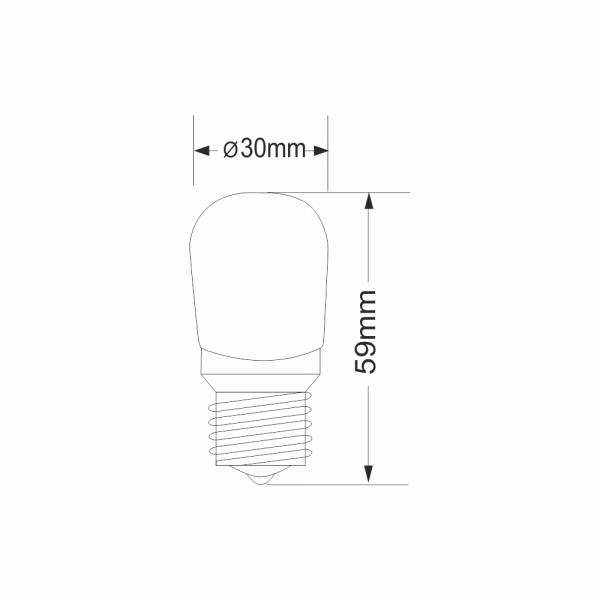 Pygmy Lamp LED 2W ES 2200k, Milky cover - Image 2