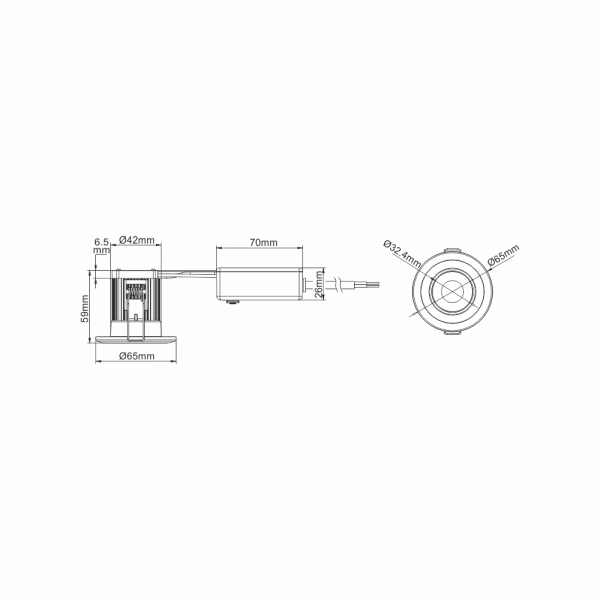 6W Mini LED Downlight Tri-Colour-White - Image 4