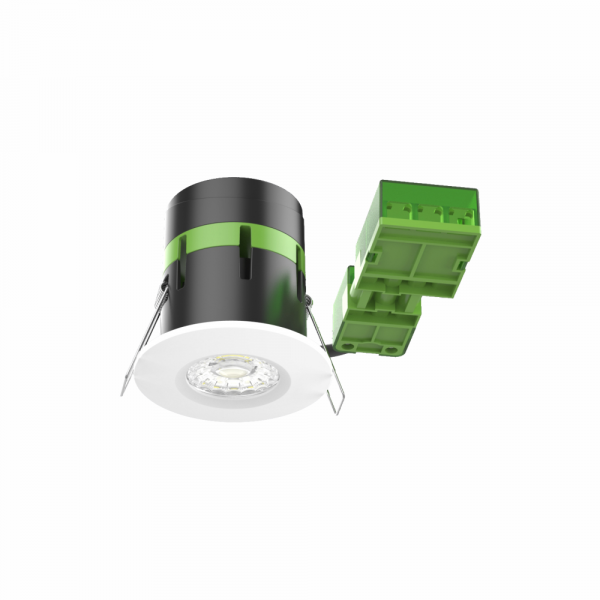 Tricolour Downlight 8W (30cm cable & connector) - White bezel - Image 2