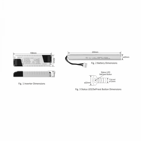 Emergency Lighting Inverter pack 2600mAh - LED Load 5-60W (with self-test) - Image 5