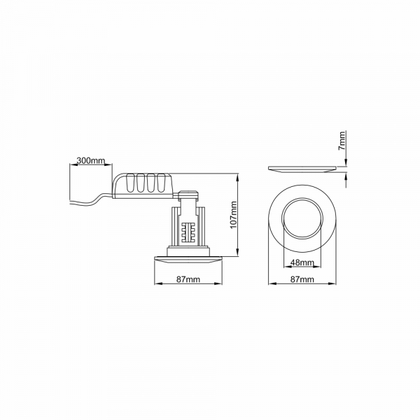 LED Down Light Fire rated IP65 10.5w 50 Deg. 5500-5700K - Image 2