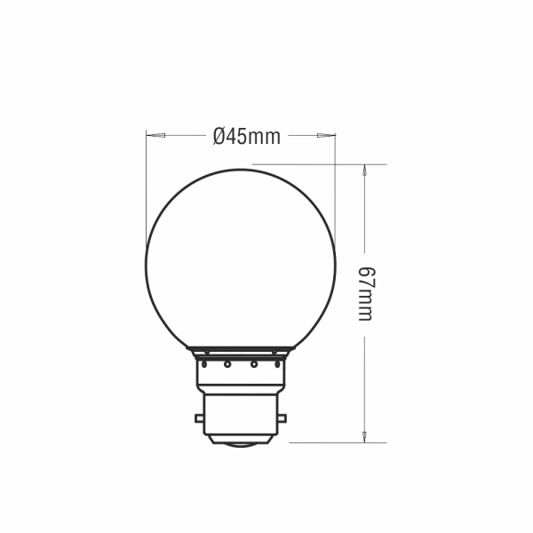 1W LED BC Golf Ball Lamp Green - Image 2