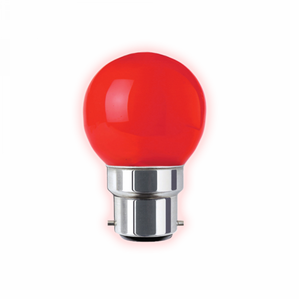 1W LED BC Golf Ball Lamp Red