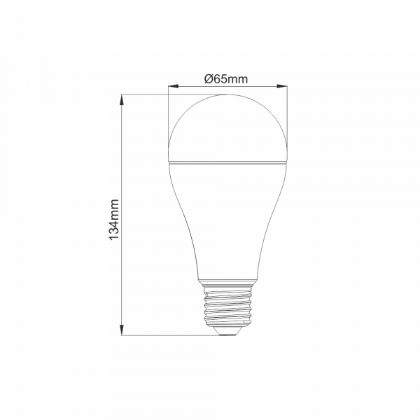 LED A65 Dimmable GLS 17W BC Cool White 4000K 1700lm - Image 2