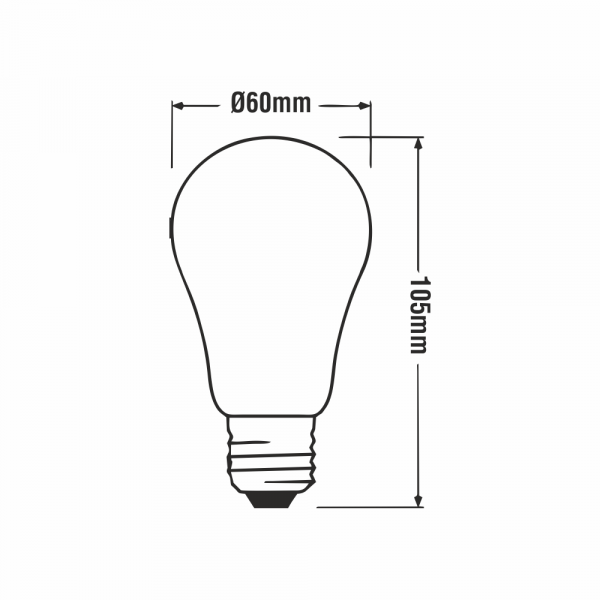 LED Filament GLS Lamp 4W ES Clear - Image 2
