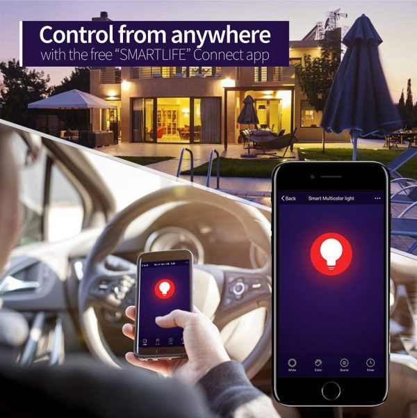 4W Smart GU10 WiFi/RGB/CCT Lamp 120deg - Image 7