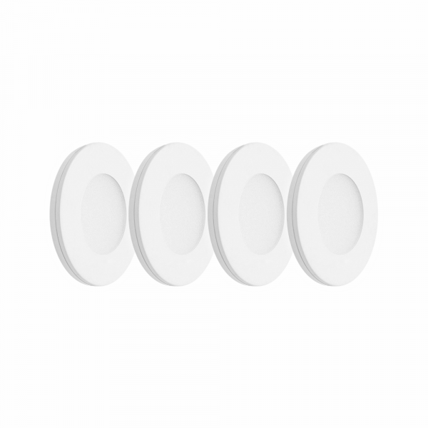 5W Ultraslim Cabinet Lights 4 set 4000K White bezel