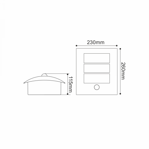 Stainless Steel Wall Light IP44 Max 60W c/w PIR - Image 2
