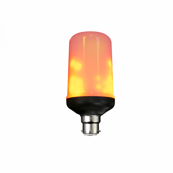 LED Flame Lamp B22 6.5W 1600k Black Base