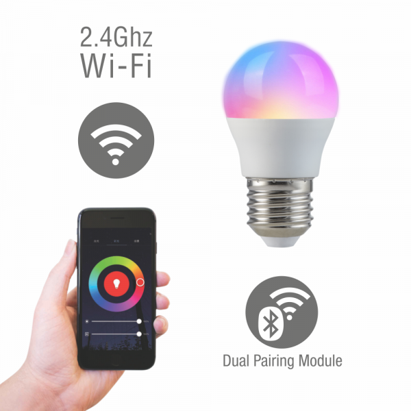 5.5W Golf Ball LED WiFi/RGB/CCT Lamp ES - Image 3