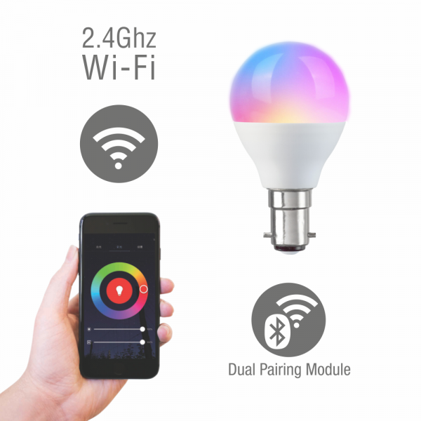 5.5W Golf Ball LED WiFi/RGB/CCT Lamp SBC - Image 3