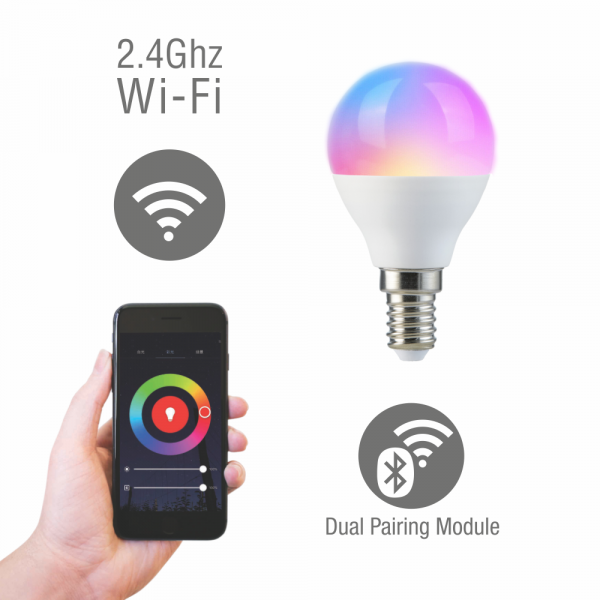 5.5W Golf Ball LED WiFi/RGB/CCT Lamp SES - Image 3
