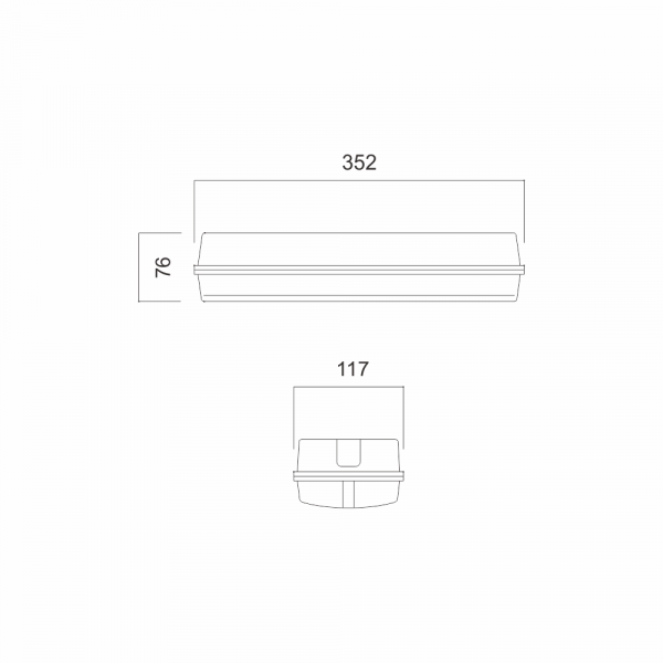 6W LED Emergency Bulkhead Weatherproof - IP65 - Image 4