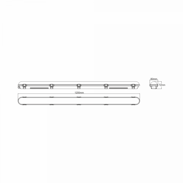 IP66 LED 4ft Single Waterproof Fitting Emergency - Image 7