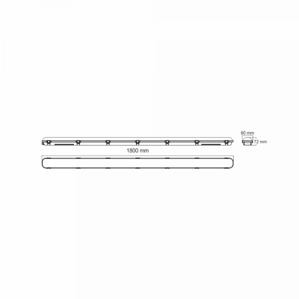 IP66 LED 6ft Single Waterproof Fitting Emergency - Image 5