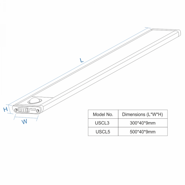 3W Ultra Slim Rechargeable Cabinet Light CW 4000K - Image 5