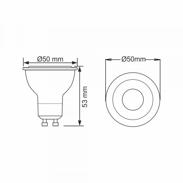 7W GU10 MCOB Dimmable LED lamp 40deg - Daylight - Image 3