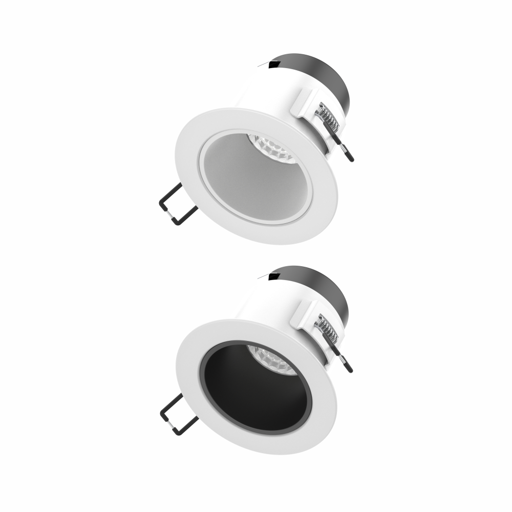 10W CCT LED Fire Rated Downlight Module + Baffle Bezel (Black & White reflector)