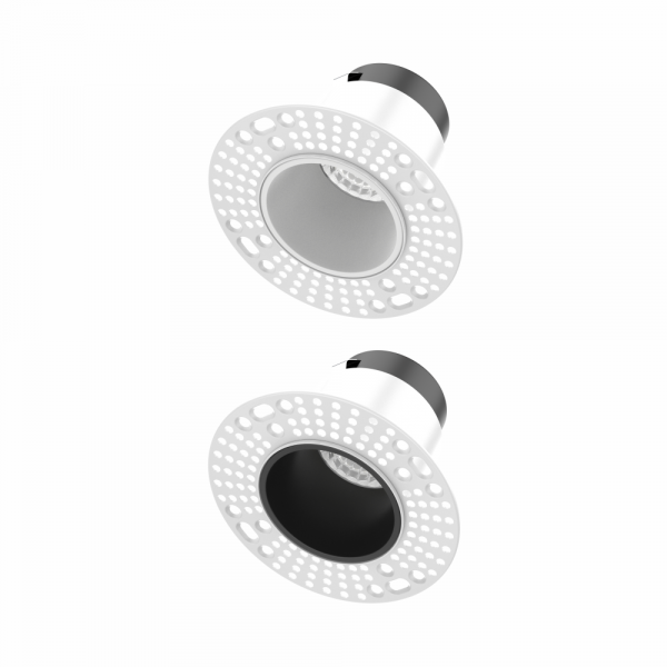 10W CCT LED Fire Rated Downlight Module + Plaster Bezel (Black & White reflector)