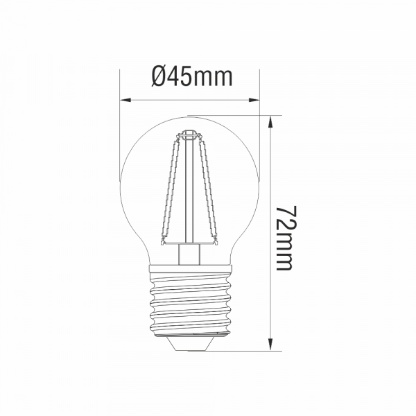 6W Dimmable LED Filament Golf Ball SBC - Image 2
