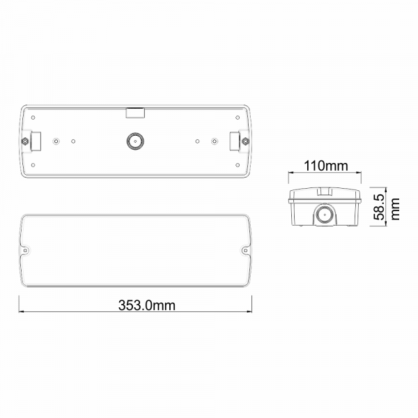 3W Slim LED Emergency Bulkhead - Image 4