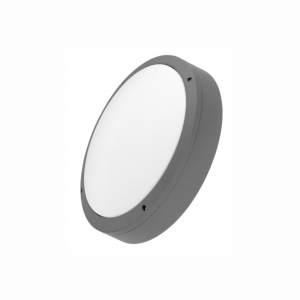16W Die Cast Bulkhead 275mm Black, Plain Cover