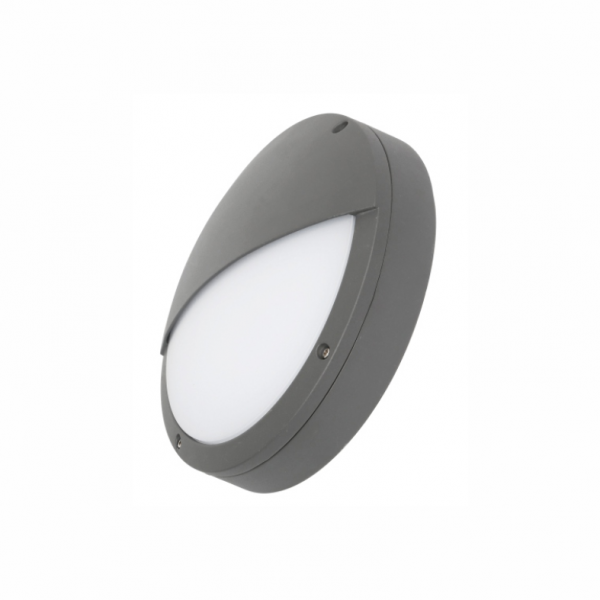 17W Die Cast Aluminium Bulkhead Gray
